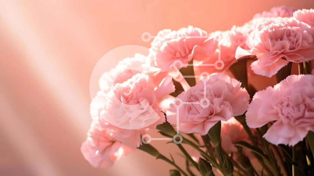 Intra Συλλεκτικό Ξύλινο Παζλ Plywood  4mm - Μπουκέτο με ροζ γαρύφαλλα σε ανάποδο βάζο Σε Ξύλινο Κουτί - Διαστάσεις Puzzle: 10x10 cm – 25 κομμάτια