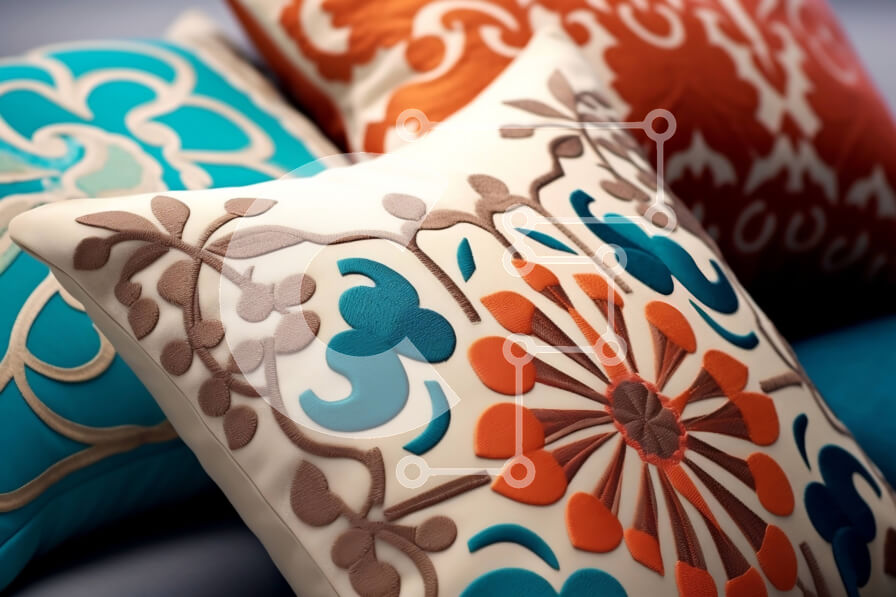 Intra Συλλεκτικό Ξύλινο Παζλ Plywood  4mm - Κομψά και ζωηρά διακοσμητικά μαξιλάρια Σε Ξύλινο Κουτί - Διαστάσεις: 10x10 cm – 25 κομμάτια