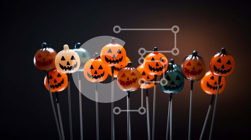 Σετ των 2 Intra Συλλεκτικό Ξύλινο Παζλ Plywood  4mm - Ομάδα γλειφιτζούρια σε σχήμα κολοκύθας σε ραβδιά Σε Ξύλινο Κουτί - Διαστάσεις: 10x10 cm – 25 κομμάτια