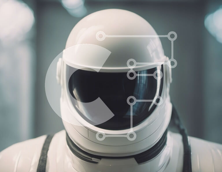 Intra Συλλεκτικό Ξύλινο Παζλ Plywood  4mm - Κοντινό πλάνο μιας λευκής στολής αστροναύτη Σε Ξύλινο Κουτί - Διαστάσεις Puzzle: 10x10 cm – 25 κομμάτια