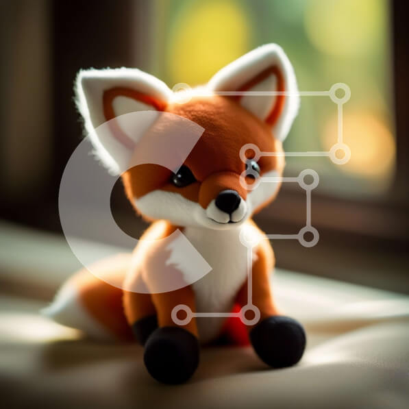 Intra Συλλεκτικό Ξύλινο Παζλ Plywood  4mm - Αξιολάτρευτη εικόνα μιας κόκκινης αλεπούς που κοιτάζει έξω από το παράθυρο Σε Ξύλινο Κουτί - Διαστάσεις: 10x10 cm – 25 κομμάτια