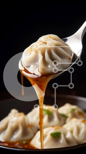 Intra Συλλεκτικό Ξύλινο Παζλ Plywood  4mm - Ρίξτε με κουτάλι σάλτσα πάνω σε ζυμαρικά σε πιάτο εμπνευσμένο από την Ασία Σε Ξύλινο Κουτί - Διαστάσεις: 10x10 cm – 25 κομμάτια