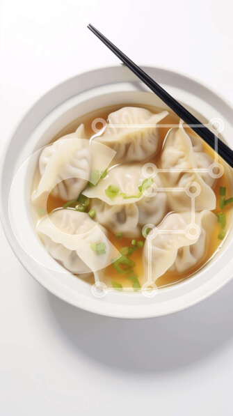 Intra Συλλεκτικό Ξύλινο Παζλ Plywood  4mm - Νόστιμα ζυμαρικά και σούπα σε λευκό μπολ με ξυλάκια Σε Ξύλινο Κουτί - Διαστάσεις: 10x10 cm – 25 κομμάτια