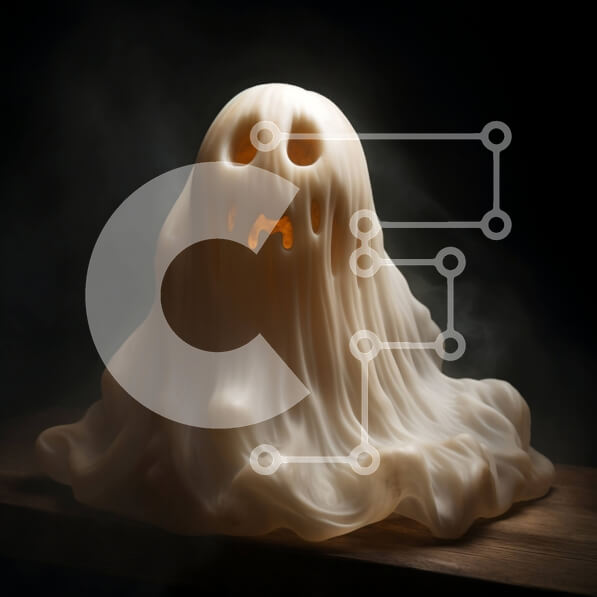 Intra Συλλεκτικό Ξύλινο Παζλ Plywood  4mm - Λαμπερό ειδώλιο φαντασμάτων σε ξύλινη επιφάνεια Σε Ξύλινο Κουτί - Διαστάσεις Puzzle: 10x10 cm – 25 κομμάτια