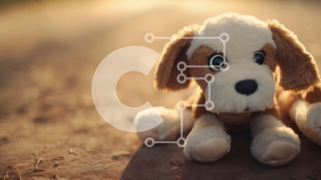 Σετ των 2 Intra Συλλεκτικό Ξύλινο Παζλ Plywood  4mm - Δύο γεμιστά ζώα - καφέ και λευκό σκυλί Σε Ξύλινο Κουτί - Διαστάσεις: 10x10 cm – 25 κομμάτια