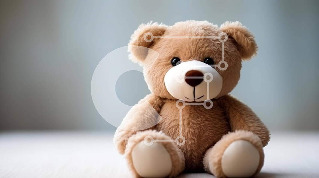 Intra Συλλεκτικό Ξύλινο Παζλ Plywood  4mm - Καφέ αρκουδάκι που κάθεται στο τραπέζι Σε Ξύλινο Κουτί - Διαστάσεις: 10x10 cm – 25 κομμάτια