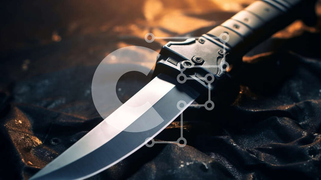 Intra Συλλεκτικό Ξύλινο Παζλ Plywood  4mm - Κοφτερό μαχαίρι σε ύφασμα ή ύφασμα Σε Ξύλινο Κουτί - Διαστάσεις: 10x10 cm – 25 κομμάτια