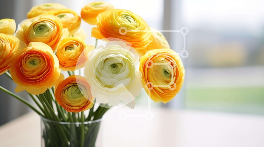 Intra Συλλεκτικό Ξύλινο Παζλ Plywood  4mm - Floral σύνθεση μπροστά από ανοιχτό παράθυρο Σε Ξύλινο Κουτί - Διαστάσεις: 10x10 cm – 25 κομμάτια