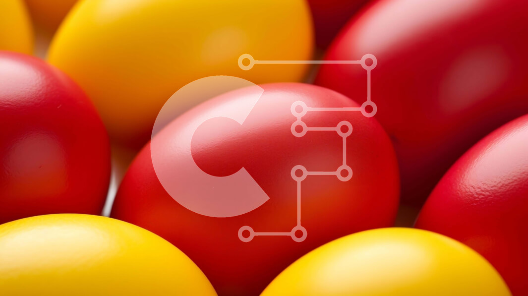 Intra Συλλεκτικό Ξύλινο Παζλ Plywood  4mm - Σύνθεση πολύχρωμων πασχαλινών αυγών Σε Ξύλινο Κουτί - Διαστάσεις Puzzle: 10x10 cm – 25 κομμάτια