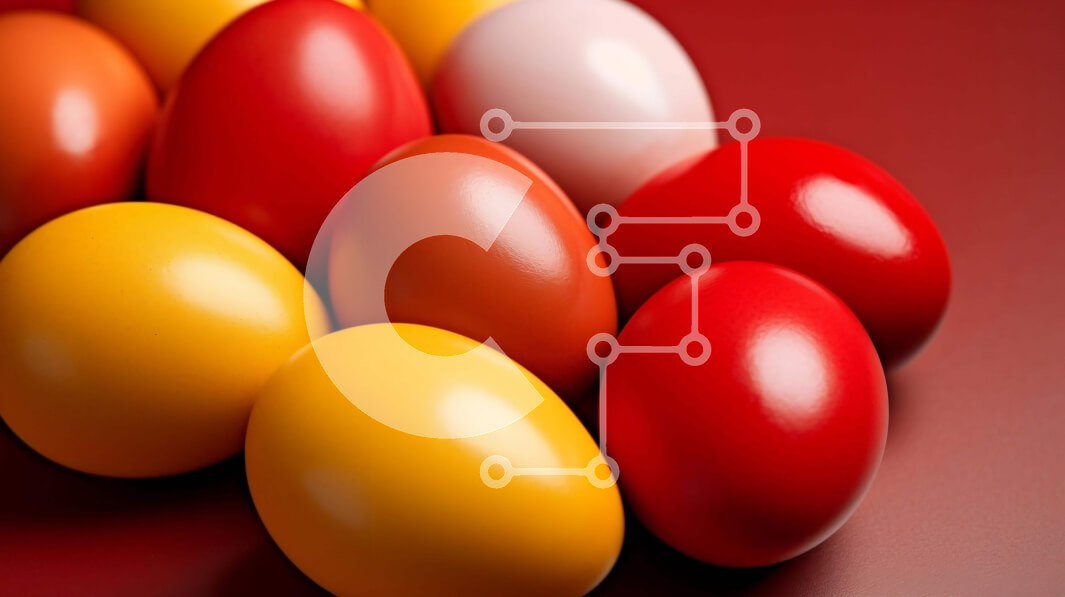 Intra Συλλεκτικό Ξύλινο Παζλ Plywood  4mm - Σύνθεση πολύχρωμων πασχαλινών αυγών Σε Ξύλινο Κουτί - Διαστάσεις: 10x10 cm – 25 κομμάτια