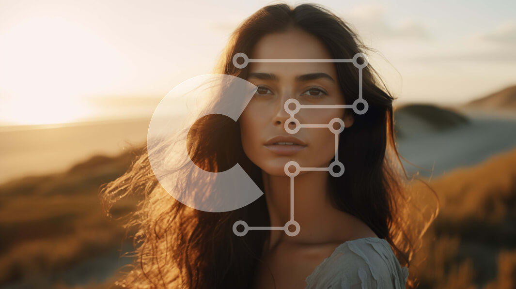 Intra Συλλεκτικό Ξύλινο Παζλ Plywood  4mm - Όμορφη γυναίκα με ρέοντα μαλλιά σε ένα ανοιχτό πεδίο Σε Ξύλινο Κουτί - Διαστάσεις Puzzle: 10x10 cm – 25 κομμάτια