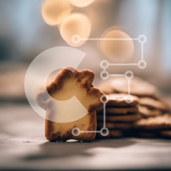 Σετ των 2 Intra Συλλεκτικό Ξύλινο Παζλ Plywood  4mm - Μικρό μπισκότο σε σχήμα σπιτιού στο φόντο Σε Ξύλινο Κουτί - Διαστάσεις: 10x10 cm – 25 κομμάτια