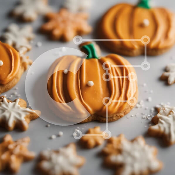 Σετ των 2 Intra Συλλεκτικό Ξύλινο Παζλ Plywood  4mm - Διάφορα Διακοσμημένα Μπισκότα για τις Γιορτές Σε Ξύλινο Κουτί - Διαστάσεις: 10x10 cm – 25 κομμάτια