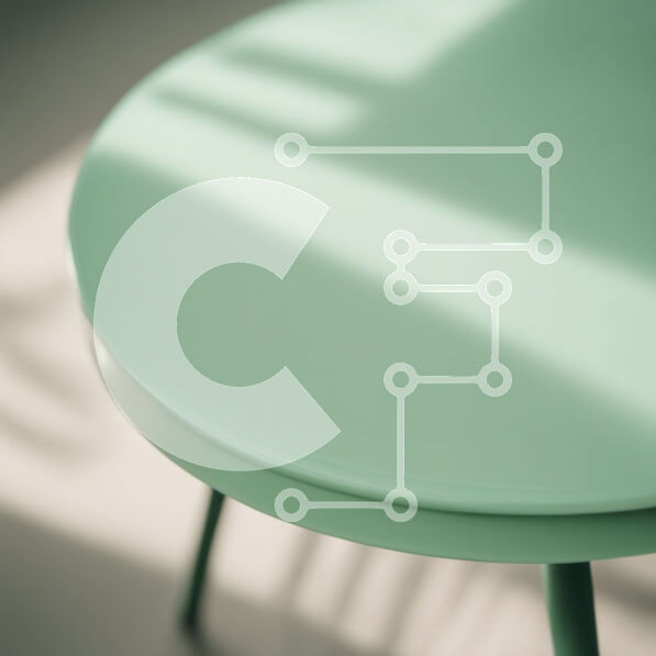 Intra Συλλεκτικό Ξύλινο Παζλ Plywood  4mm - Στρογγυλό πράσινο τραπέζι σε εσωτερικό περιβάλλον Σε Ξύλινο Κουτί - Διαστάσεις Puzzle: 10x10 cm – 25 κομμάτια