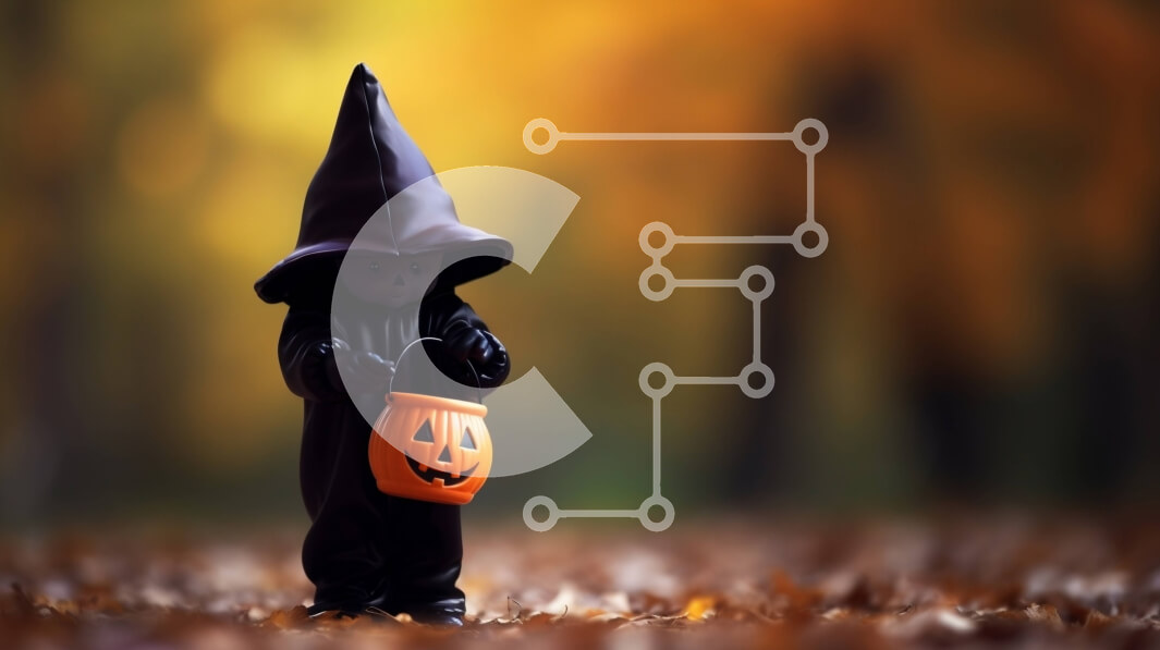 Intra Συλλεκτικό Ξύλινο Παζλ Plywood  4mm - Μικρό ειδώλιο μάγισσας σε φθινοπωρινό σκηνικό Σε Ξύλινο Κουτί - Διαστάσεις Puzzle: 10x10 cm – 25 κομμάτια