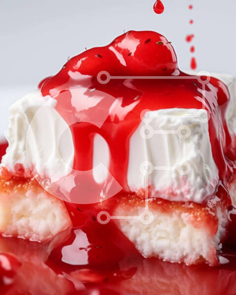 Σετ των 2 Intra Συλλεκτικό Ξύλινο Παζλ Plywood  4mm - Cheesecake Cherry με κόκκινο γλάσο και φρέσκια σάλτσα κεράσι Σε Ξύλινο Κουτί - Διαστάσεις: 10x10 cm – 25 κομμάτια