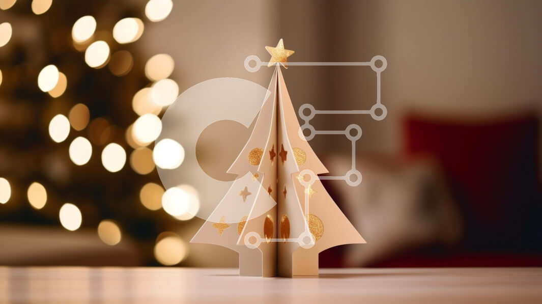 Intra Συλλεκτικό Ξύλινο Παζλ Plywood  4mm - Στολισμός Χριστουγεννιάτικου Δέντρου με χρυσά και ασημένια αστέρια Σε Ξύλινο Κουτί - Διαστάσεις: 10x10 cm – 25 κομμάτια