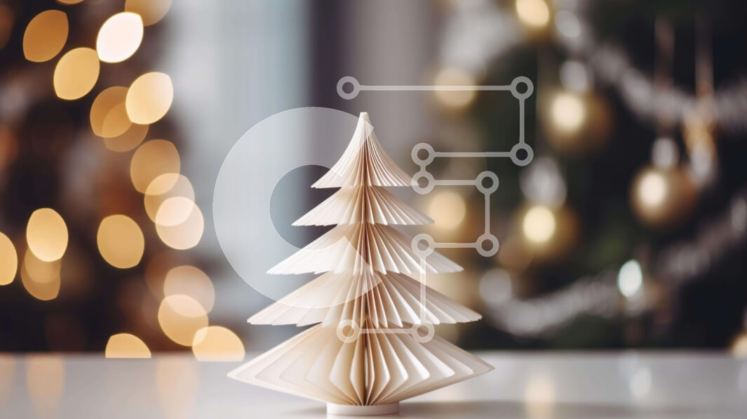 Intra Συλλεκτικό Ξύλινο Παζλ Plywood  4mm - Εορταστική διακόσμηση χριστουγεννιάτικου δέντρου στο τραπέζι Σε Ξύλινο Κουτί - Διαστάσεις: 10x10 cm – 25 κομμάτια