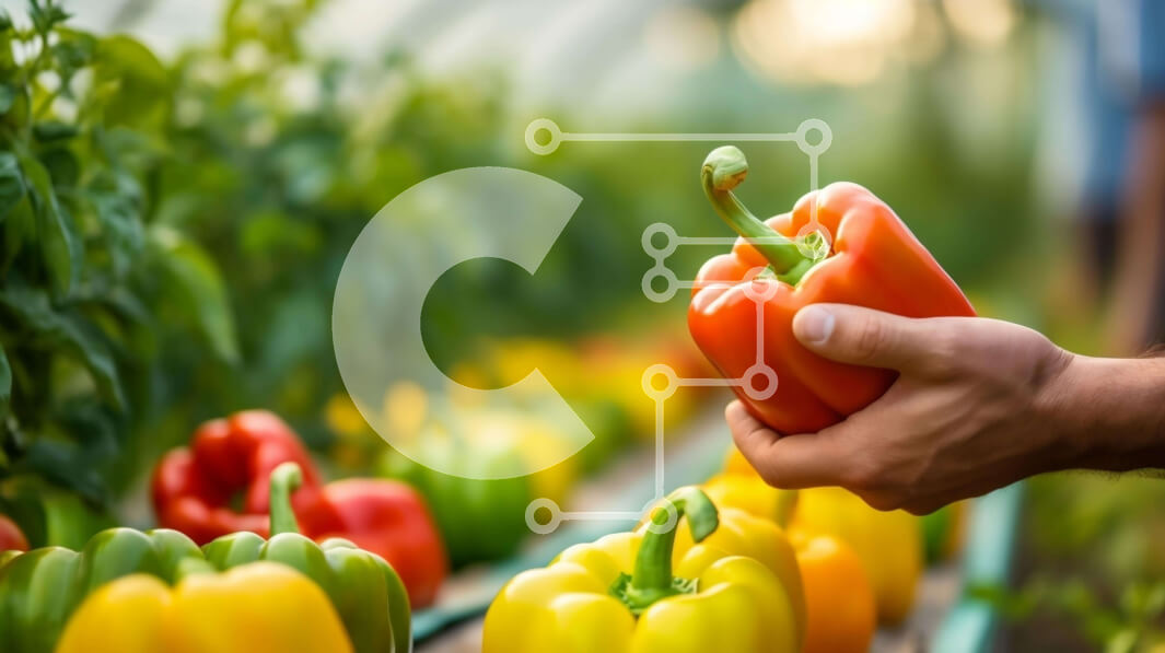 Intra Συλλεκτικό Ξύλινο Παζλ Plywood  4mm - Άτομο που κρατά πορτοκαλί πιπεριά στον κήπο Σε Ξύλινο Κουτί - Διαστάσεις: 10x10 cm – 25 κομμάτια