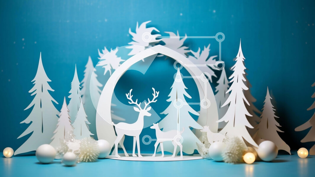 Intra Συλλεκτικό Ξύλινο Παζλ Plywood  4mm - Ξύλινη καμάρα με χάρτινα κοψίματα από ελάφι και πεύκο Σε Ξύλινο Κουτί - Διαστάσεις: 10x10 cm – 25 κομμάτια