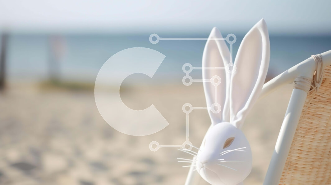 Intra Συλλεκτικό Ξύλινο Παζλ Plywood  4mm - Λευκό κεφάλι λαγουδάκι σε καρέκλα παραλίας Σε Ξύλινο Κουτί - Διαστάσεις: 10x10 cm – 25 κομμάτια