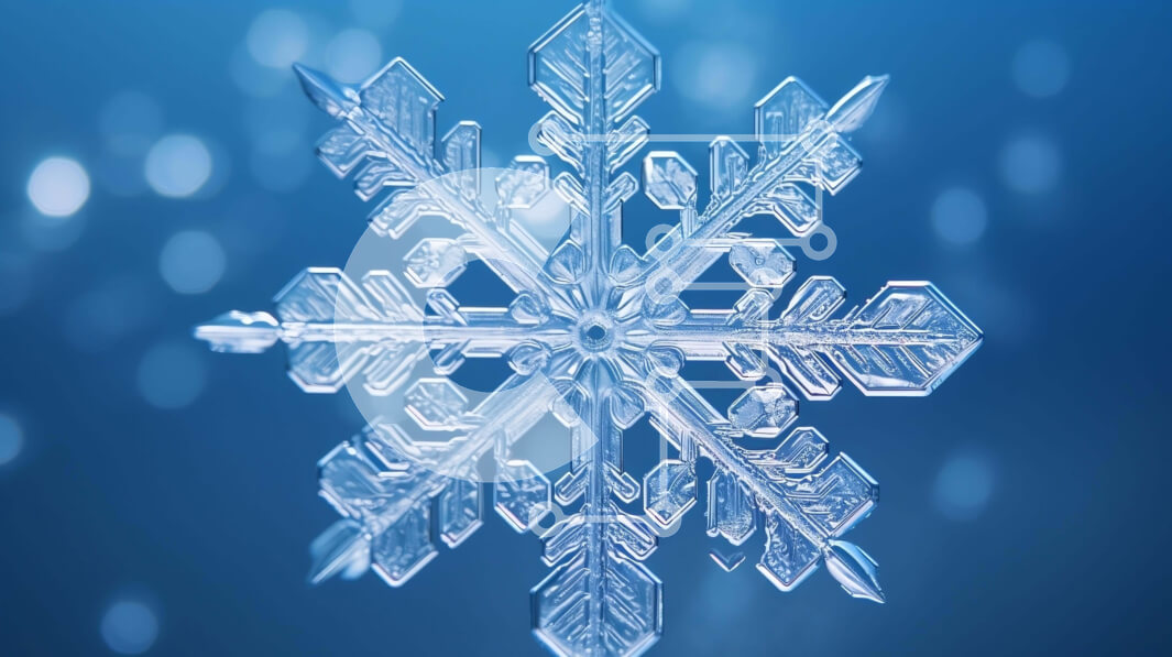 Intra Συλλεκτικό Ξύλινο Παζλ Plywood  4mm - Γυάλινη νιφάδα χιονιού σε μπλε φόντο Σε Ξύλινο Κουτί - Διαστάσεις: 10x10 cm – 25 κομμάτια