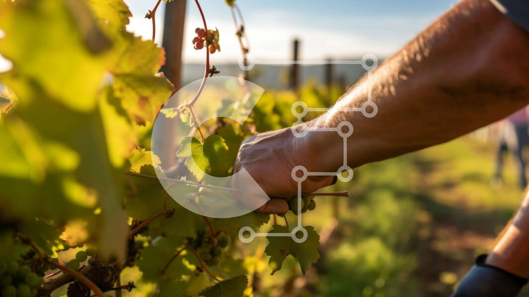 Intra Συλλεκτικό Ξύλινο Παζλ Plywood  4mm - Άτομο που μαζεύει σταφύλια στον αμπελώνα Σε Ξύλινο Κουτί - Διαστάσεις: 10x10 cm – 25 κομμάτια