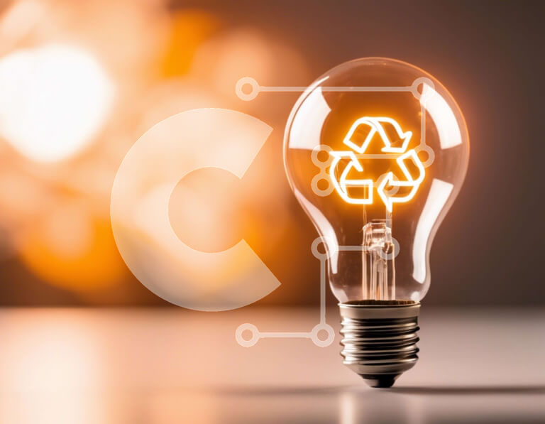 Intra Συλλεκτικό Ξύλινο Παζλ Plywood  4mm - Φωτιζόμενος λαμπτήρας με σύμβολο ανακύκλωσης Σε Ξύλινο Κουτί - Διαστάσεις: 10x10 cm – 25 κομμάτια