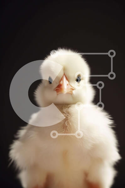 Σετ των 2 Intra Συλλεκτικό Ξύλινο Παζλ Plywood  4mm - Περίεργο λευκό κοτόπουλο που κοιτάζει τον θεατή Σε Ξύλινο Κουτί - Διαστάσεις: 10x10 cm – 25 κομμάτια