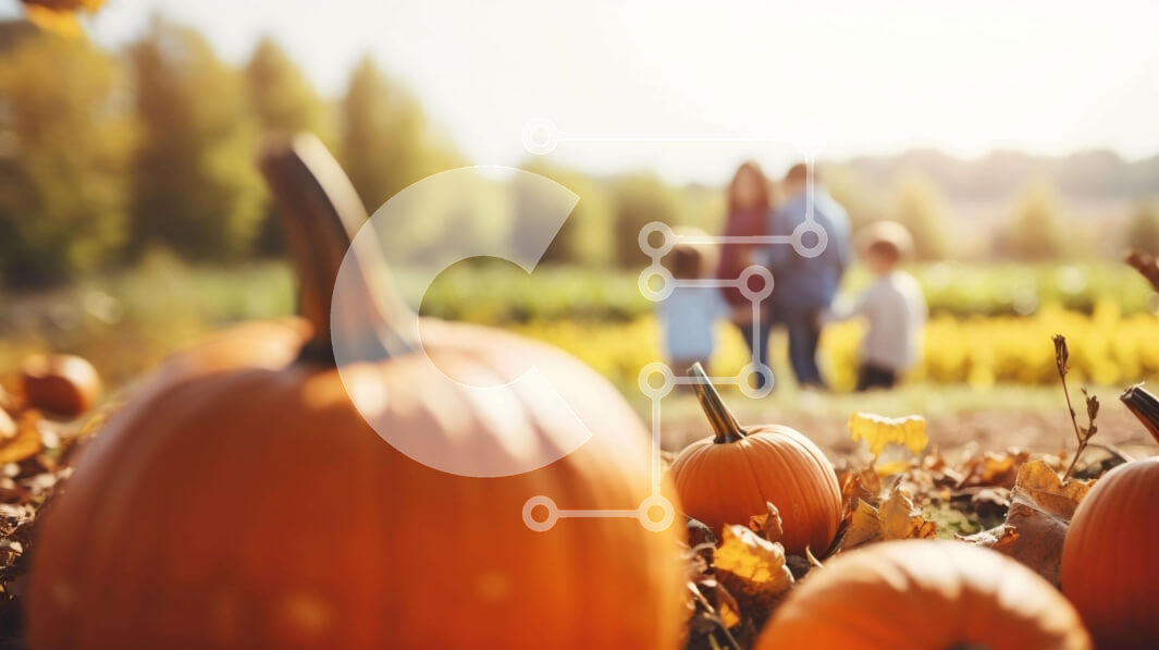 Intra Συλλεκτικό Ξύλινο Παζλ Plywood  4mm - Ομάδα ανθρώπων που γιορτάζει την εποχή κολοκύθας Σε Ξύλινο Κουτί - Διαστάσεις Puzzle: 10x10 cm – 25 κομμάτια