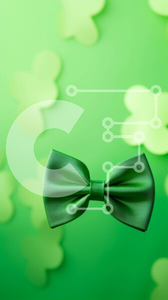 Intra Συλλεκτικό Ξύλινο Παζλ Plywood  4mm - Green Irish Clover παπιγιόν για την ημέρα του Αγίου Πατρικίου Σε Ξύλινο Κουτί - Διαστάσεις: 10x10 cm – 25 κομμάτια