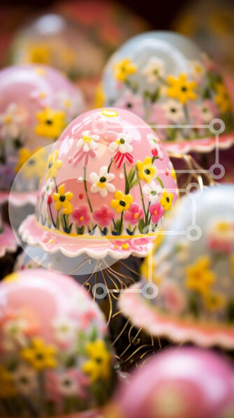 Intra Συλλεκτικό Ξύλινο Παζλ Plywood  4mm - Ανοιξιάτικα λουλουδάτα στολίδια Επιτραπέζια οθόνη Σε Ξύλινο Κουτί - Διαστάσεις Puzzle: 10x10 cm – 25 κομμάτια