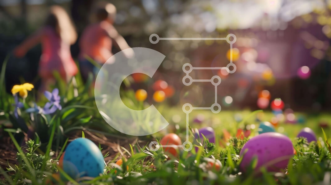 Intra Συλλεκτικό Ξύλινο Παζλ Plywood  4mm - Παιδιά που παίζουν με τα πασχαλινά αυγά στο γρασίδι Σε Ξύλινο Κουτί - Διαστάσεις Puzzle: 10x10 cm – 25 κομμάτια