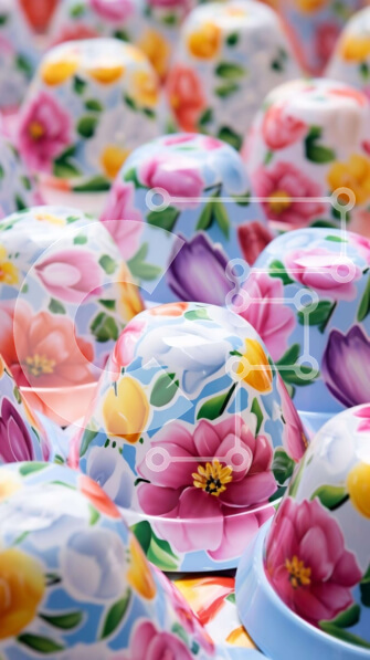 Intra Συλλεκτικό Ξύλινο Παζλ Plywood  4mm - Πολύχρωμα στοιβαγμένα μπολ με λουλούδια Σε Ξύλινο Κουτί - Διαστάσεις: 10x10 cm – 25 κομμάτια