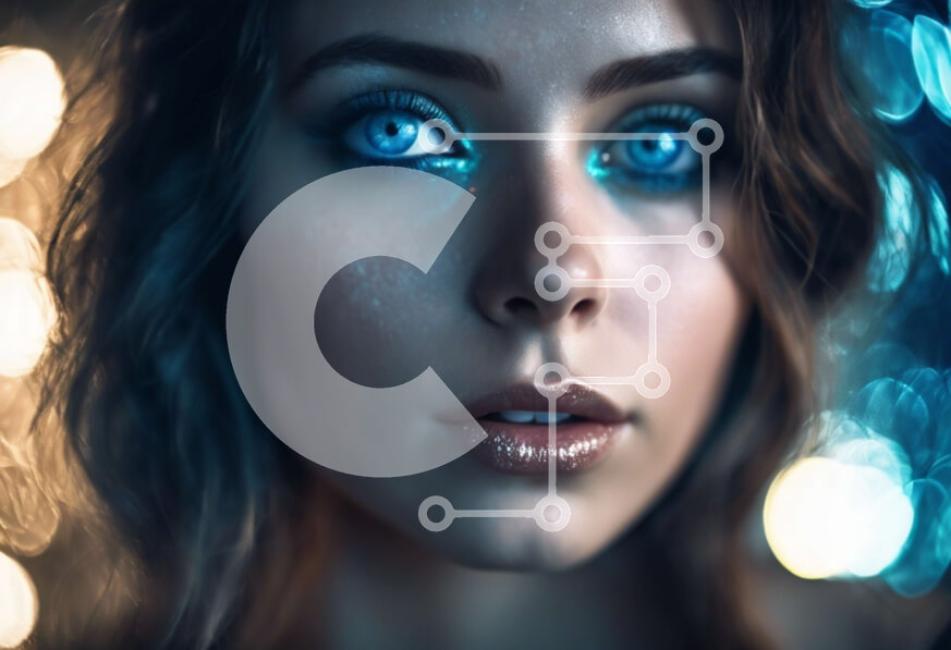 Intra Συλλεκτικό Ξύλινο Παζλ Plywood  4mm - Εκπληκτική γυναίκα με μπλε μάτια Σε Ξύλινο Κουτί - Διαστάσεις Puzzle: 10x10 cm – 25 κομμάτια