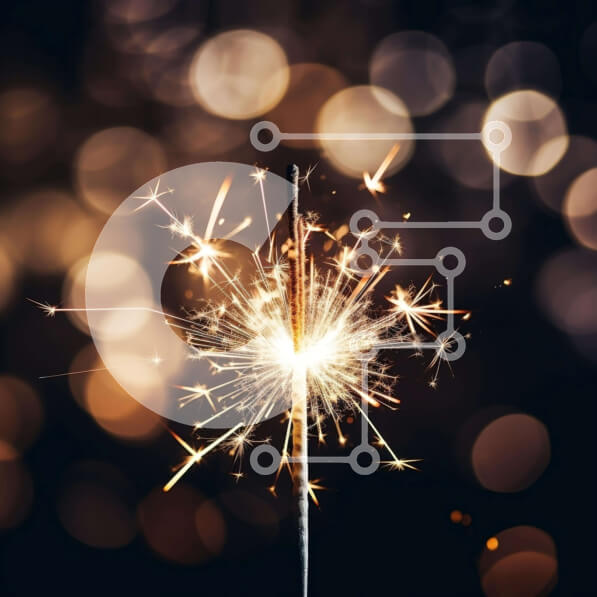 Intra Συλλεκτικό Ξύλινο Παζλ Plywood  4mm - Sparkler in the Dark Σε Ξύλινο Κουτί - Διαστάσεις Puzzle: 10x10 cm – 25 κομμάτια