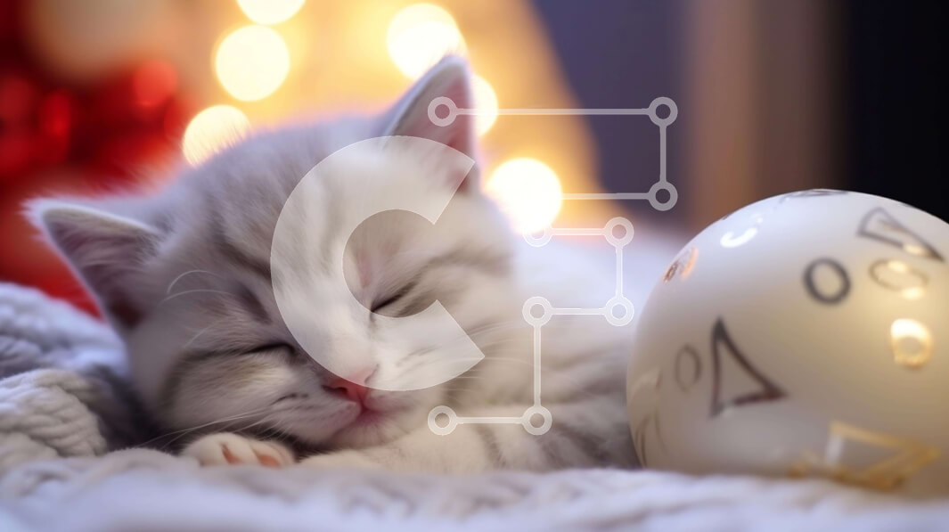 Σετ των 2 Intra Συλλεκτικό Ξύλινο Παζλ Plywood  4mm - Αξιολάτρευτο γκρι γατάκι που κοιμάται σε διακοσμητική μπάλα Σε Ξύλινο Κουτί - Διαστάσεις: 10x10 cm – 25 κομμάτια