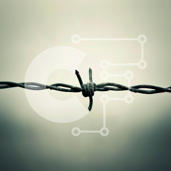 Intra Συλλεκτικό Ξύλινο Παζλ Plywood  4mm - Συρματοπλέγματα τυλιγμένα με κολλητική ταινία τη συννεφιασμένη μέρα Σε Ξύλινο Κουτί - Διαστάσεις: 10x10 cm – 25 κομμάτια