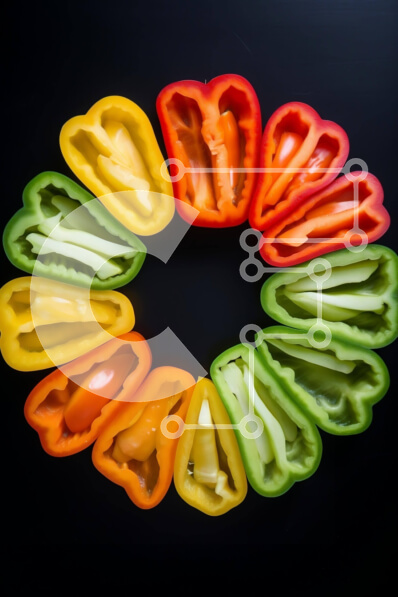 Σετ των 2 Intra Συλλεκτικό Ξύλινο Παζλ Plywood  4mm - Πολύχρωμο πιπέρι διάταξη σε λευκό φόντο Σε Ξύλινο Κουτί - Διαστάσεις: 10x10 cm – 25 κομμάτια