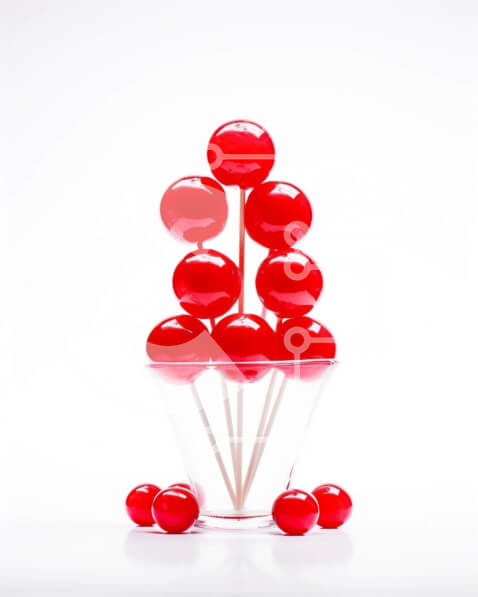 Σετ των 2 Intra Συλλεκτικό Ξύλινο Παζλ Plywood  4mm - Κόκκινα γλειφιτζούρια σε γυάλινο βάζο με Gummi Bears Σε Ξύλινο Κουτί - Διαστάσεις: 10x10 cm – 25 κομμάτια