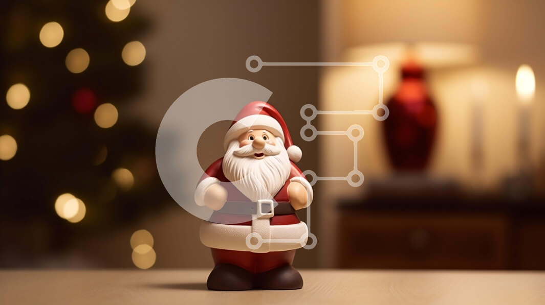 Intra Συλλεκτικό Ξύλινο Παζλ Plywood  4mm - Ειδώλιο Άγιου Βασίλη με φώτα και διακοσμητικά Σε Ξύλινο Κουτί - Διαστάσεις: 10x10 cm – 25 κομμάτια