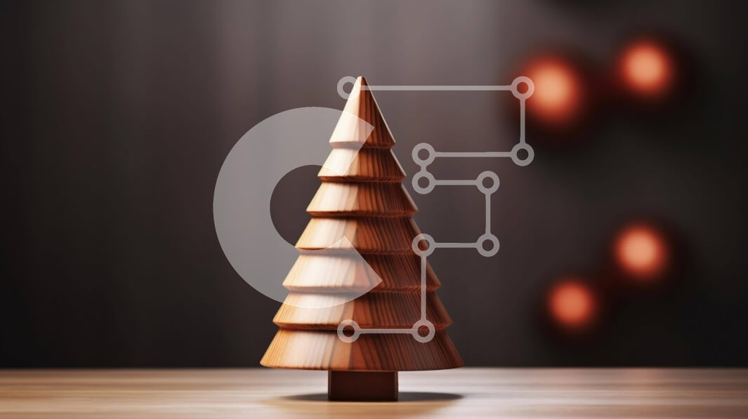 Intra Συλλεκτικό Ξύλινο Παζλ Plywood  4mm - Ξύλινη διακόσμηση χριστουγεννιάτικου δέντρου στο τραπέζι Σε Ξύλινο Κουτί - Διαστάσεις: 10x10 cm – 25 κομμάτια