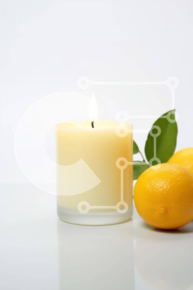 Σετ των 2 Intra Συλλεκτικό Ξύλινο Παζλ Plywood  4mm - Ρύθμιση τραπεζιού με κερί και λεμόνι Σε Ξύλινο Κουτί - Διαστάσεις: 10x10 cm – 25 κομμάτια