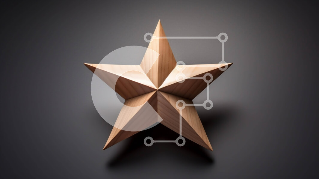 Intra Συλλεκτικό Ξύλινο Παζλ Plywood  4mm - Ξύλινο στολίδι σε σχήμα αστεριού σε μαύρο φόντο Σε Ξύλινο Κουτί - Διαστάσεις: 10x10 cm – 25 κομμάτια