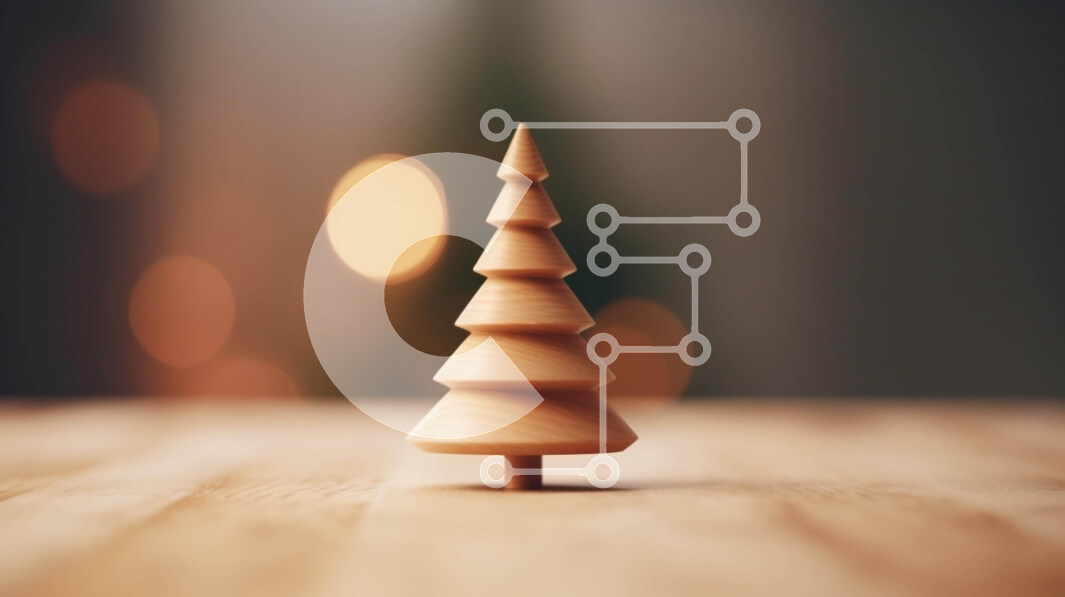 Intra Συλλεκτικό Ξύλινο Παζλ Plywood  4mm - Μικρό Ξύλινο Χριστουγεννιάτικο Δέντρο ως εορταστική διακόσμηση Σε Ξύλινο Κουτί - Διαστάσεις: 10x10 cm – 25 κομμάτια