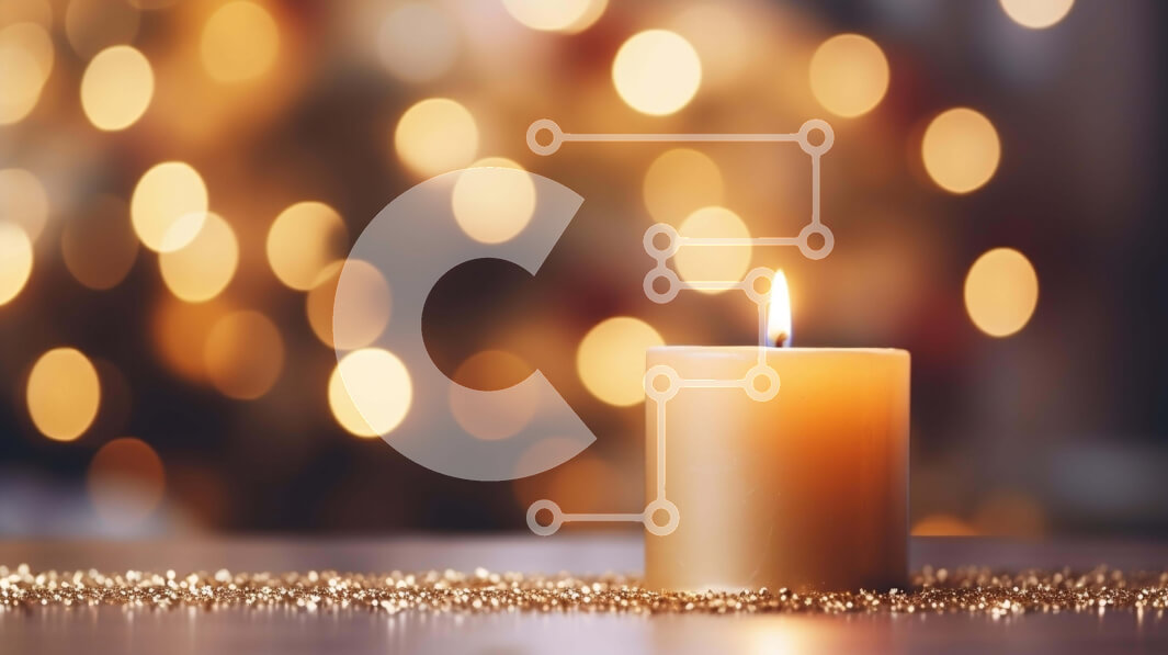 Intra Συλλεκτικό Ξύλινο Παζλ Plywood  4mm - Κομψή λαμπάδα με χρυσό κομφετί για την εορταστική περίοδο Σε Ξύλινο Κουτί - Διαστάσεις: 10x10 cm – 25 κομμάτια