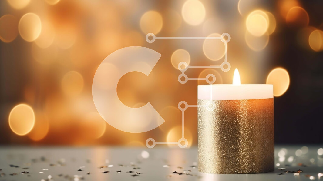 Intra Συλλεκτικό Ξύλινο Παζλ Plywood  4mm - Χρυσό κερί με φώτα Bokeh και κομφετί Σε Ξύλινο Κουτί - Διαστάσεις Puzzle: 10x10 cm – 25 κομμάτια