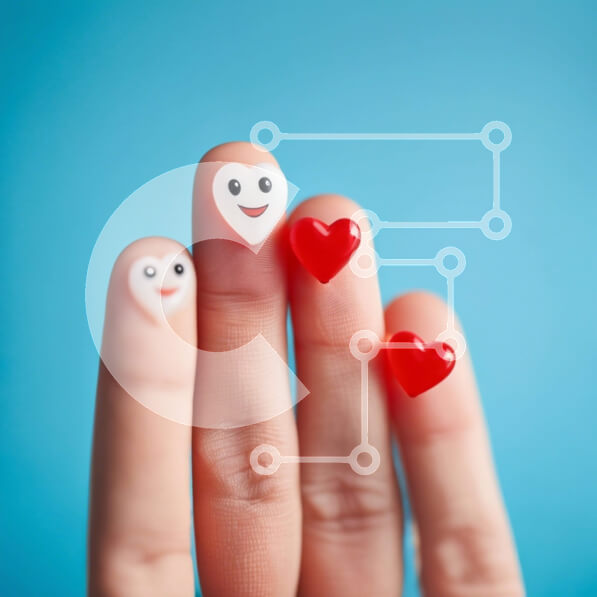 Σετ των 2 Intra Συλλεκτικό Ξύλινο Παζλ Plywood  4mm - Χέρι με Smileys και Hearts Nail Art Design Σε Ξύλινο Κουτί - Διαστάσεις: 10x10 cm – 25 κομμάτια