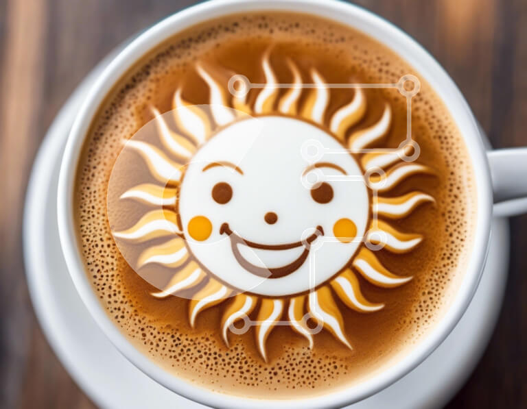 Σετ των 2 Intra Συλλεκτικό Ξύλινο Παζλ Plywood  4mm - Καλλιτεχνικό φλιτζάνι καφέ με Latte Art και Smiley Face Σε Ξύλινο Κουτί - Διαστάσεις: 10x10 cm – 25 κομμάτια