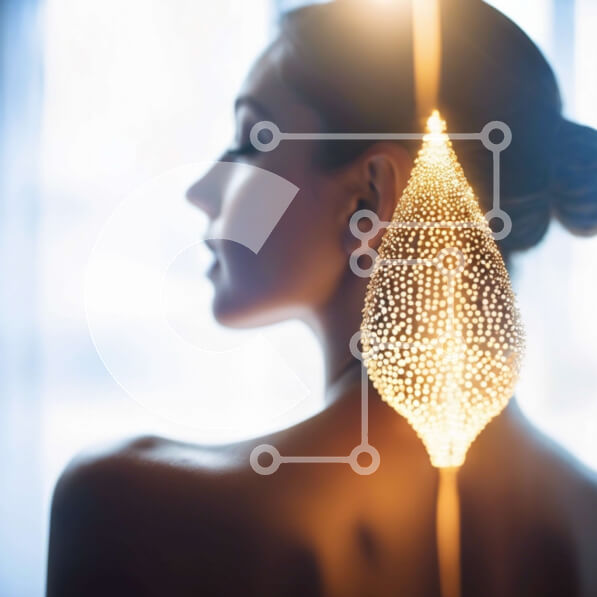 Σετ των 2 Intra Συλλεκτικό Ξύλινο Παζλ Plywood  4mm - Όμορφη γυναίκα που κρατά διακοσμημένο μενταγιόν Σε Ξύλινο Κουτί - Διαστάσεις: 10x10 cm – 25 κομμάτια